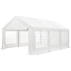 Partytent / Paviljoen Gala - 4 x 6 meter - Wit - Incl. Zijwanden & Toebehoren