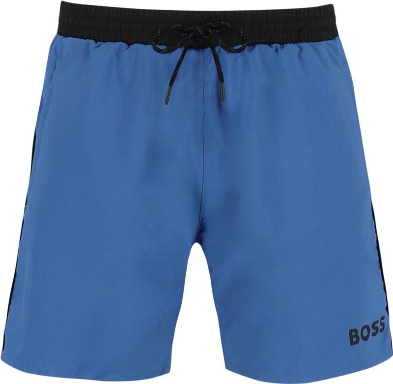 BOSS Zwemshorts 'Starfish'  pastelblauw / zwart