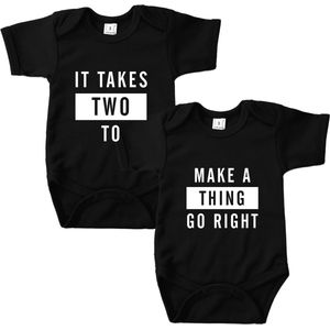 It takes two to make a thing go right - Maat 80 - Romper zwart