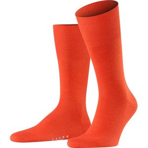 FALKE Airport warme ademende merinowol katoen sokken heren oranje - Maat 41-42