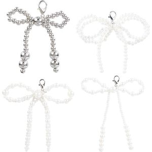 Stijlvolle witte parel schoenclips - Decoratieve decoratie voor sneakers en casual schoenen