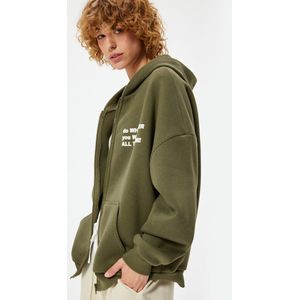 Volledige ritssluiting met capuchon Met drukwerk Sweatshirt