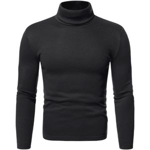 Heren coltrui lange mouwen mock coltrui fleece tops voor winter casual en zakelijk gebruik