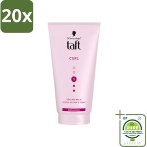 20 x Taft - Styling Balm Curl - Hold 3 - Gedefinieerde krullen - 150 ml - Grootverpakking - Krullen Styling - Krullen Balm - Krullen Definieren - Krullen Fixeren - Anti-pluis