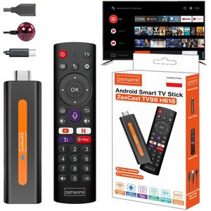 Zenwire - TV98 - Streaming Box - Android TV 4K - 2/16 GB - Wi-Fi 5G - Bluetooth 5.0
