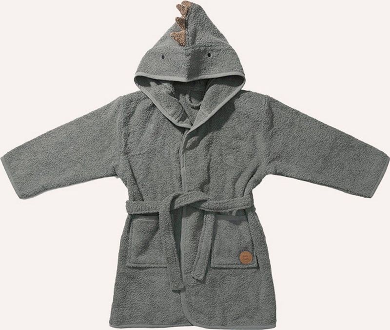 Petite Amélie - DINO - Badjas - Groen - 100% Biologisch Katoen - GOTS-Gecertificeerd