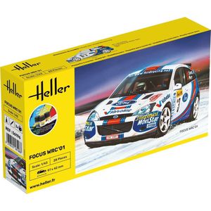 1:43 Heller 56196 Ford Focus WRC01 - Starter Kit Plastic Modelbouwpakket