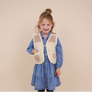 Kids Vest Wool Wooden Closing