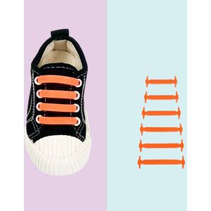 Siliconen elastische Veters – Sport veters - Schoenen Sneakers – Kinderen - Oranje