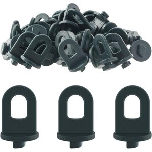 Kas clips plastic bevestigingsclips - 50 stuks - hoge belastbaarheid - groen