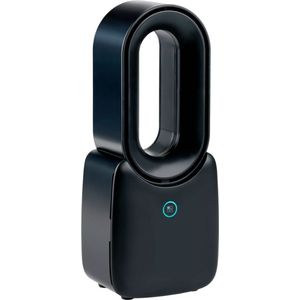 Lifetime Air Bladeloze Ventilator - Stille Ventilator Met Drie Snelheden - Draadloze Bureau Ventilator - Tafel Ventilator met LED Mood Light - USB-C Oplaadbaar - Compact Design - 5W - Zwart