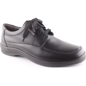 Mobils by Mephisto EZARD zwart lederen veterschoen voor brede voeten - Maat 46.5