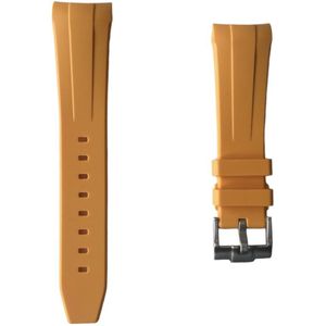 22mm Curved rubber strap Yellow Blancpain x Swatch - Gebogen rubber horloge band