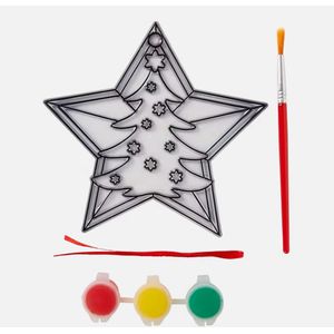 Kerstmis Zonlichtvanger - 3 kleuren verf en een penceel - Kerstboom