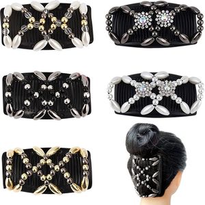 Haarclip - Dubbele Kam - Elastische Haarspelden - Voor Vrouwen - 5 Stuks