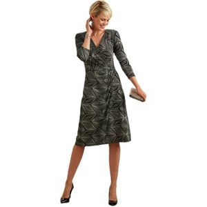 Korte wikkeljurk van mesh met pailletten