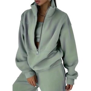 Nivard Joggingpak Dames - Huispak - Trainingspak - Volwassenen - Capuchon - Jogging Pak - Joggingbroeken - Broek - Hoodie - Groen - Maat S