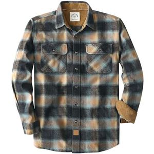 Geruit Flanellen Herenoverhemd met Lange Mouwen