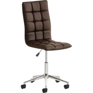 Bureaustoel - Stoel - Design - In hoogte verstelbaar - Kunstleer - Bruin - 57x57x106 cm