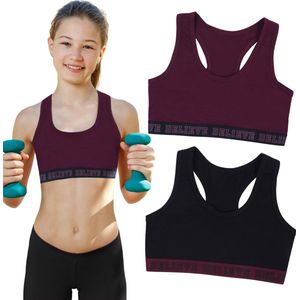 2x Kastanjebruin en zwart sporttenue voor meisjes