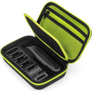 Harde Reisetui voor Philips OneBlade QP2520 QP2530 QP2620 QP2630 – OneBlade 360 Face & Body – Opbergtas met Extra Ruimte voor Accessoires – Waterdicht & Schokbestendig – Draagbare Beschermhoes voor Scheerapparaat
