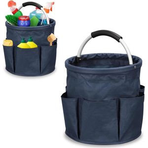 Draagbare 17 liter opvouwbare reinigingsmiddel-organizer met handvat - pleisterorganizer met 6 zakken