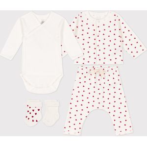 Petit Bateau Geboortegeschenkset met hartje Unisex Kledingset - Maat 50