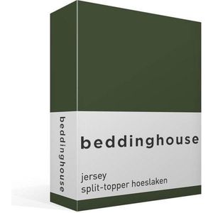 Beddinghouse Jersey - Splittopper Hoeslaken - 200x200/210/220 - Donker Groen
