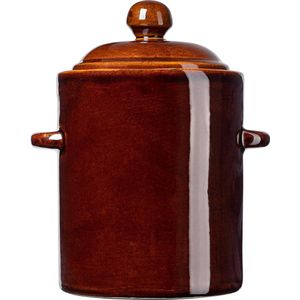 KADAX - Aardewerkpan - Dichte Keramische Pan met Deksel - 2,5 Liter