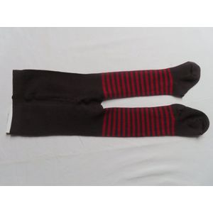 maillot - Kousenbroek - Collant - Meisje - Bruin / rood - Gestreept - 74 / 80