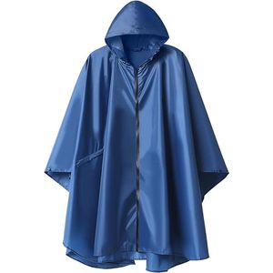 Regen Poncho Unisex - Fietsponcho - Dames & Heren - Waterdicht - Regenponcho Fiets Dames & Heren - Raincoat Heren - Fietsponcho Fiets - Unisex - Hood en Snap - Waterdicht - Marineblauw