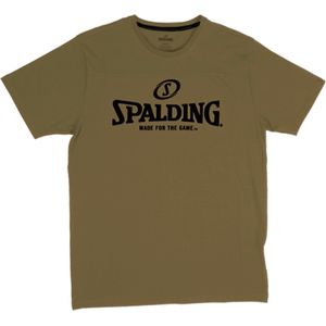 Spalding Essential Logo T-Shirt Kinderen - Khaki | Maat: 152