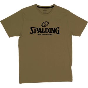 Spalding Essential Logo T-Shirt Kinderen - Khaki | Maat: 152
