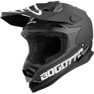 Bogotto - V321 Solid - Crosshelm - Mat Zwart