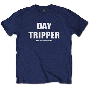 The Beatles Heren Tshirt -XL- Day Tripper Blauw