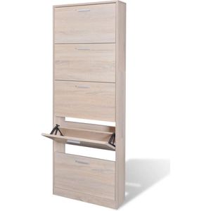 vidaXL-Schoenenkast-hout-met-5-opbergvakken-eiken-look