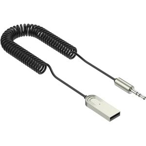 Bluetooth 5.0 Ontvanger voor Draadloze Audio, AUX-Adapter met 3,5 mm Aansluiting en Microfoon