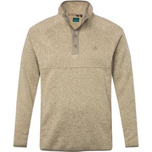 Boston Park Boston Park - Heren - Boston Park troyer gebreid fleece drukknopen tot 84/86 - Beige - Maat 52+