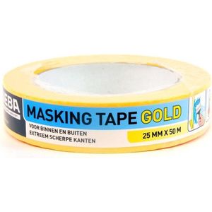 Professionele Schilderstape Gold - Masking Tape Gold - Afplaktape - 25 mm x 50 m