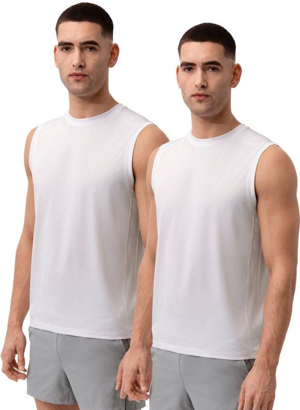 DANISH ENDURANCE - Sport Tank Top - Wit - Quick-Dry - 2-pack