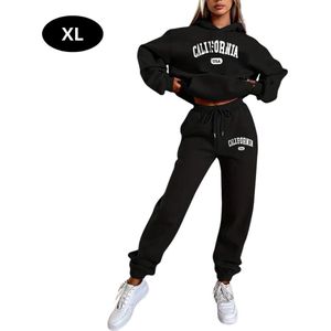 Bovista Joggingpak Dames - Huispak - Volwassenen - Trainingspak - Comfortabel - Jogging Pak - Joggingsbroek - Zwart - S