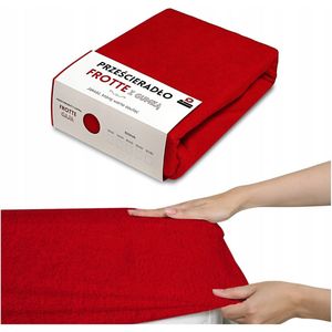 Frotte hoeslaken met elastiek 120x60 cm - Zacht & Ademend - Rood