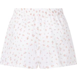 Hunkemöller Dames Nachtmode Geweven pyjamashort - Wit - maat XS