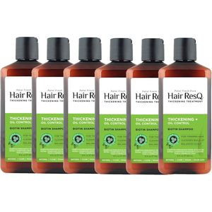 PETAL FRESH - Hair ResQ Shampoo Thickening + Oil Control - 6 Pak - Voordeelverpakking