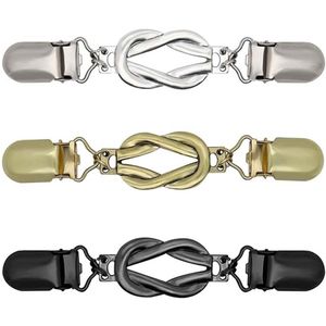 Retro sweater clips 3pcs dress clips back cinch elastic scarf vest collar clips fit dress cinch clip pants waist tensioner clothes clips to tighten dress for women