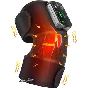 Mrs. Jones Verwarmde Kniemassageapparaat met Infraroodtrillingen - Oplaadbaar Verwarmingskussen - Knie Schouder Elleboogpijnverlichting - 3 Intensiteitsniveaus - Zwart 1 Verpakking .