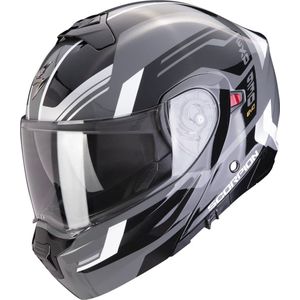 SCORPION EXO-930 EVO SIKON Grey-Black-White - ECE goedkeuring - Maat M - Integraal helm - Scooter helm - Motorhelm - Zwart - ECE 22.06 goedgekeurd
