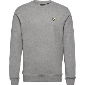 Lyle & Scott Gemêleerde Sweater Mid Grey Marl