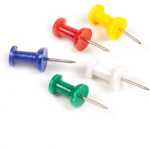 Bergo Push Pins - 250 stuks - gekleurde punaises rood / geel / blauw / groen / wit
