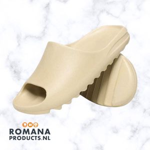 Romana Products - Unisex Badslippers - Slides - Beige - Duurzaam Materiaal